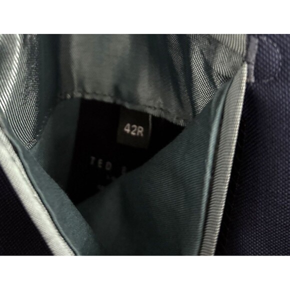Ted Baker Men’s Size 42R Modern Fit Super 110's Blue Wool Blazer Sport Coat - Picture 12 of 13